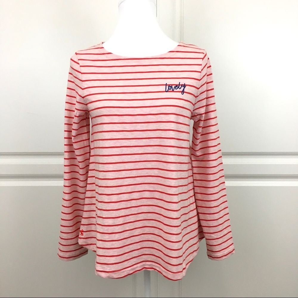 Joules Harbour Light Stripe Cotton Knit Top